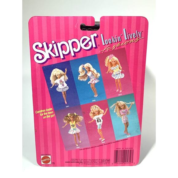Vintage 1988 Skipper Lookin Lively Fashions #2572 Mattel New Barbie Doll Clothes - Picture 3 of 3